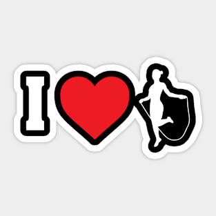 I Love Design for Women Rope Jumpers Sticker